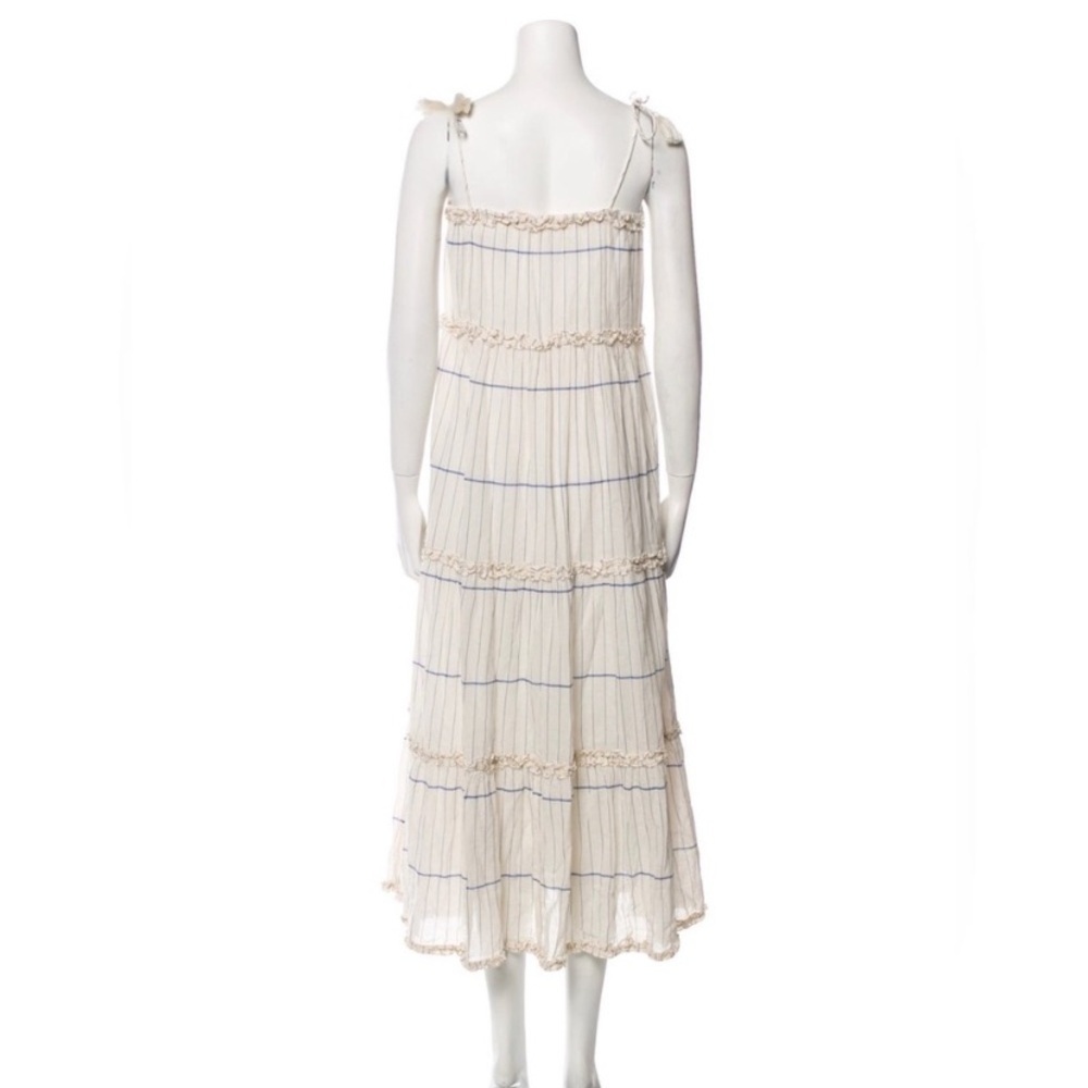 Tory Burch | S | Cream and Blue Midi Dress - Picture 4 of 7